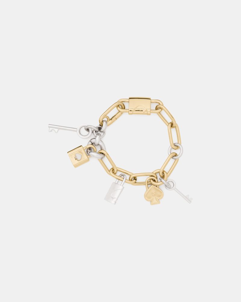 Spade Lock Charm Bracelet