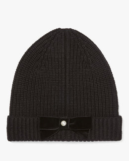 Velvet Bow Beanie