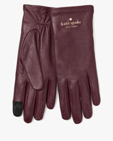 Floating Logo Leather Gloves