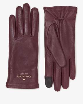 Floating Logo Leather Gloves