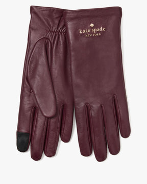 Floating Logo Leather Gloves