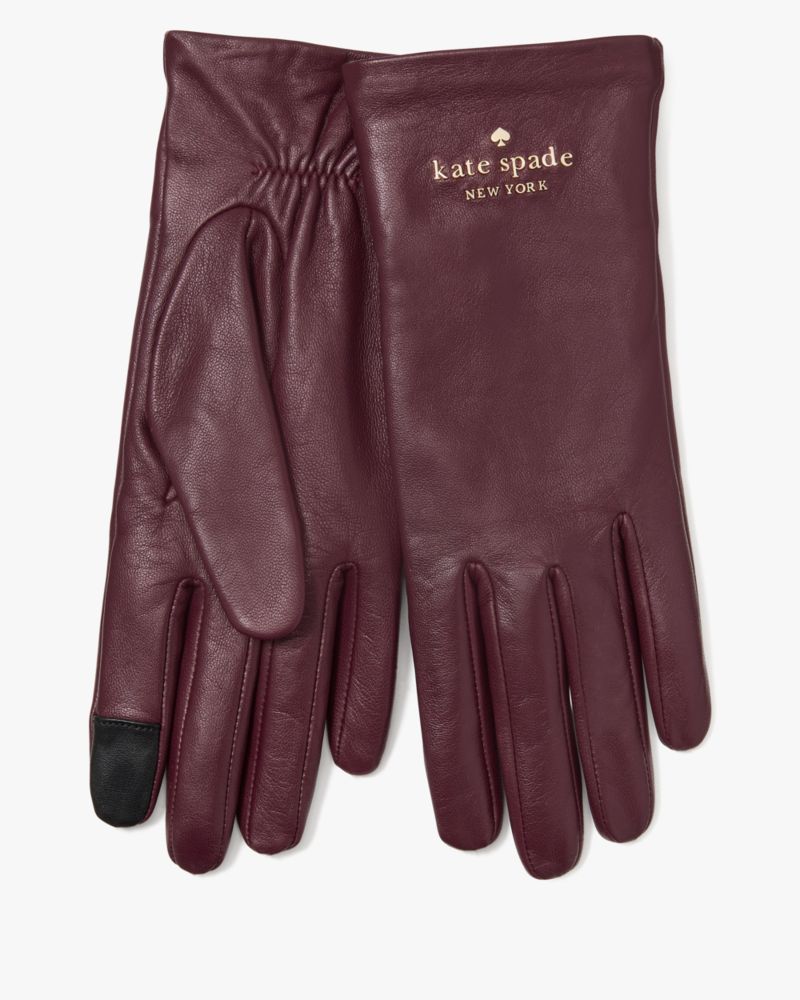 Floating Logo Leather Gloves
