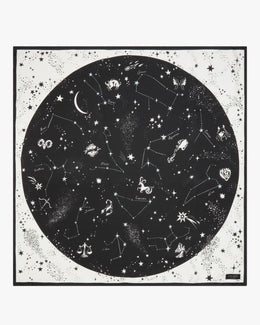 Zodiac Constellations Silk Square Scarf