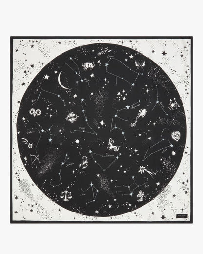 Zodiac Constellations Silk Square Scarf