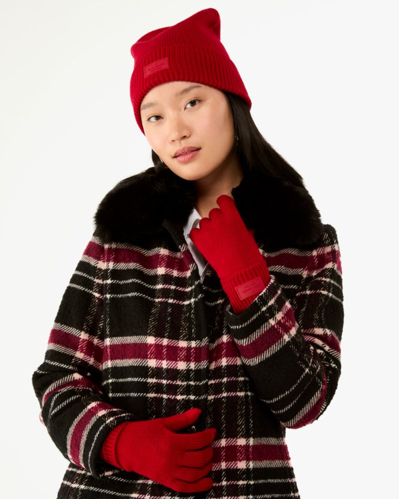 Logo Patch Beanie Set