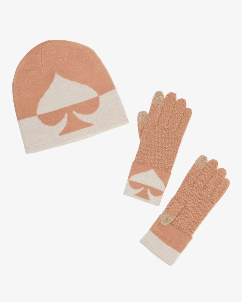 Oversized Spade Beanie And Glove Set