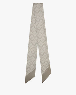 Textured Spade Flower Skinny Scarf