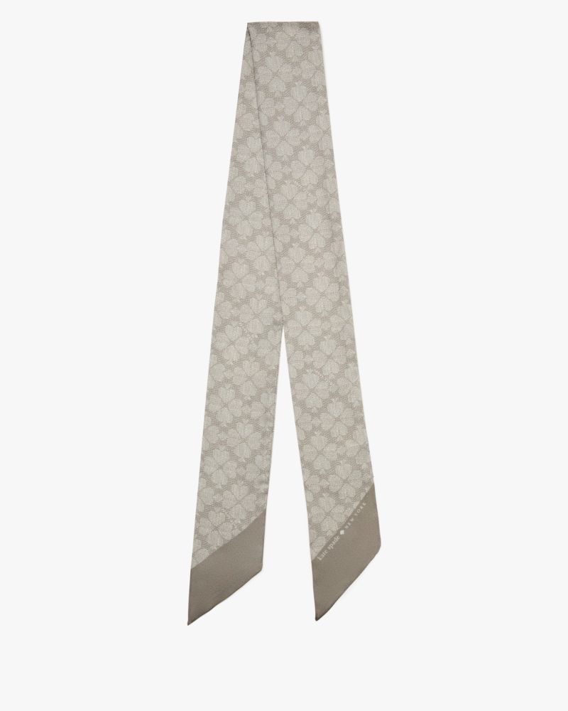 Textured Spade Flower Skinny Scarf