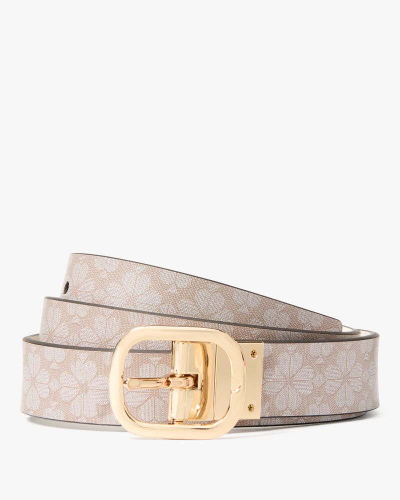 Textured Spade Flower Reversible Belt