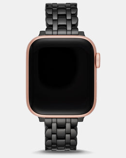 Black Scallop Link Stainless Steel Bracelet 38/40mm Band For Apple Watch®