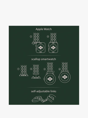 Scallop Link Stainless Steel Bracelet 38/40mm Band For Apple Watch®