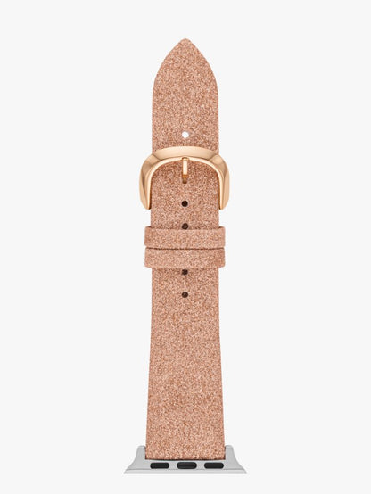 Rose Gold Glitter Leather 38/40mm Band For Apple Watch®