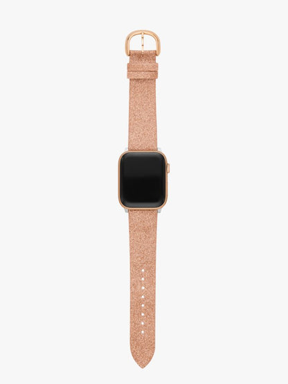 Rose Gold Glitter Leather 38/40mm Band For Apple Watch®