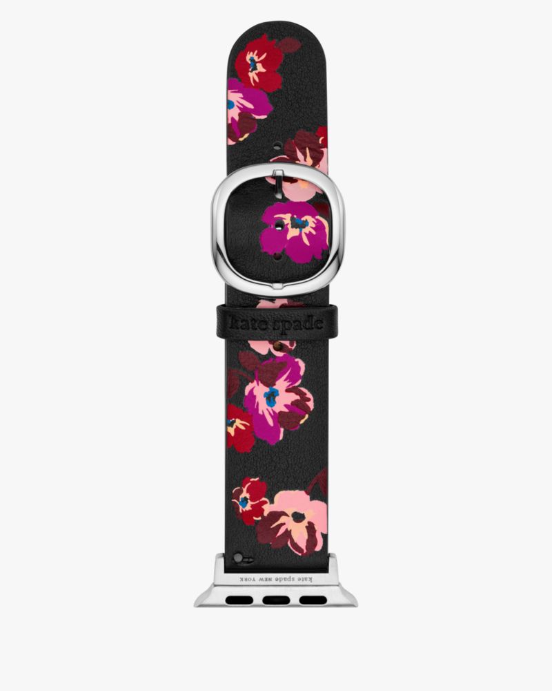 Floral Leather 38-49mm Band For Apple Watch®
