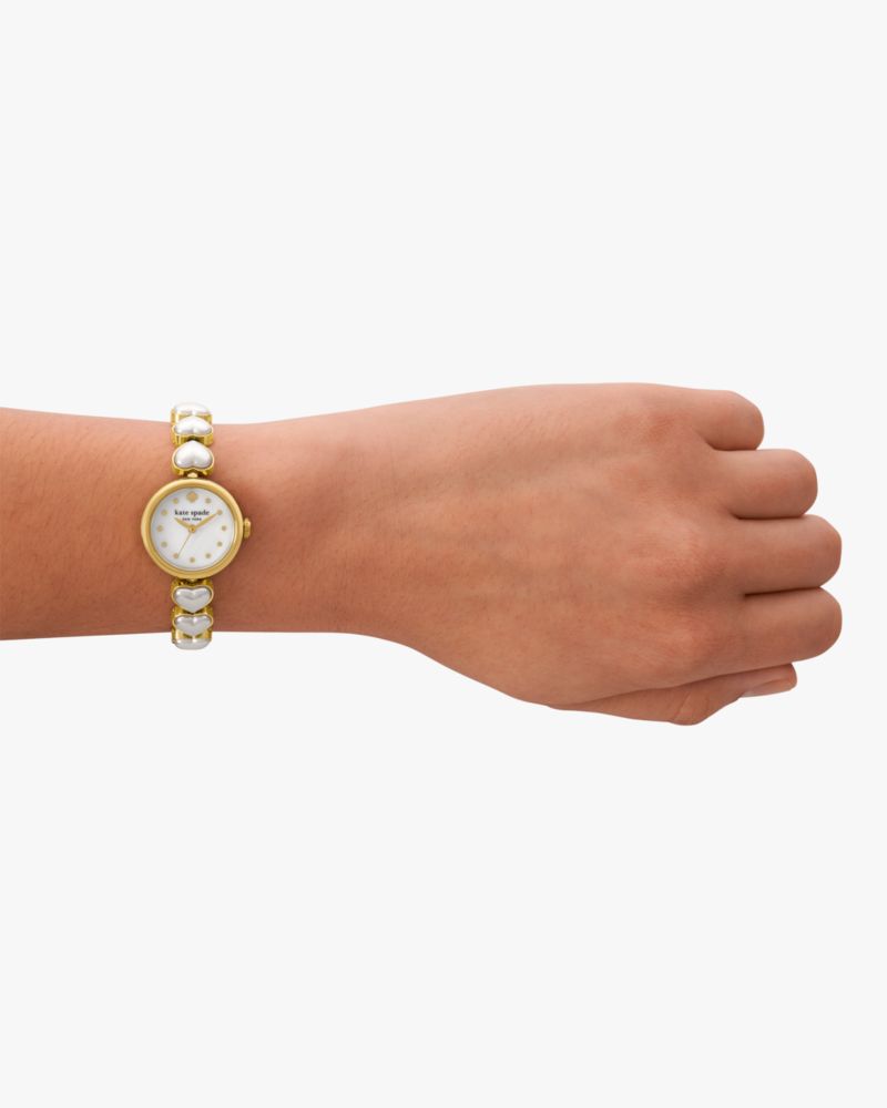 Monroe Heart Pearl Bracelet Watch