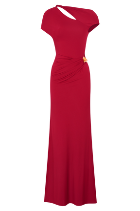 Kaida Slinky Maxi Dress With Hardware - Fuchsia Pink