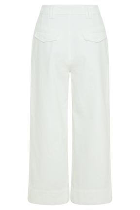 Kaitlyn Cropped Wide Leg Jeans - White