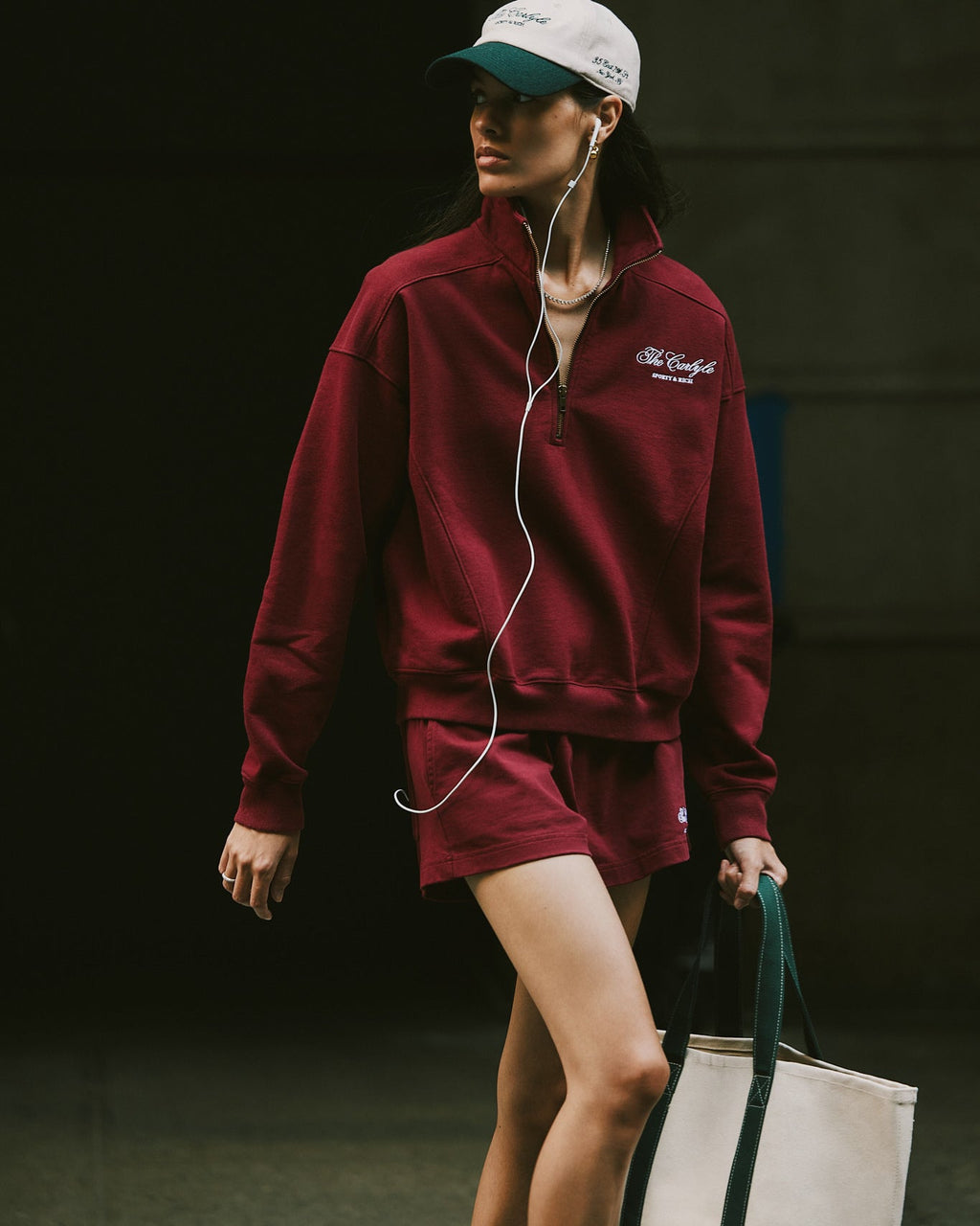 The Carlyle Souvenir Hat - White/Forest