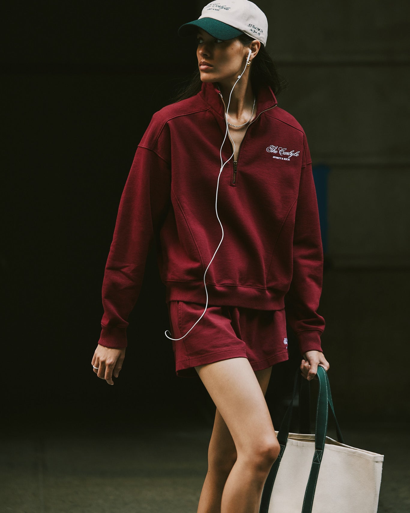 The Carlyle Souvenir Hat - White/Forest