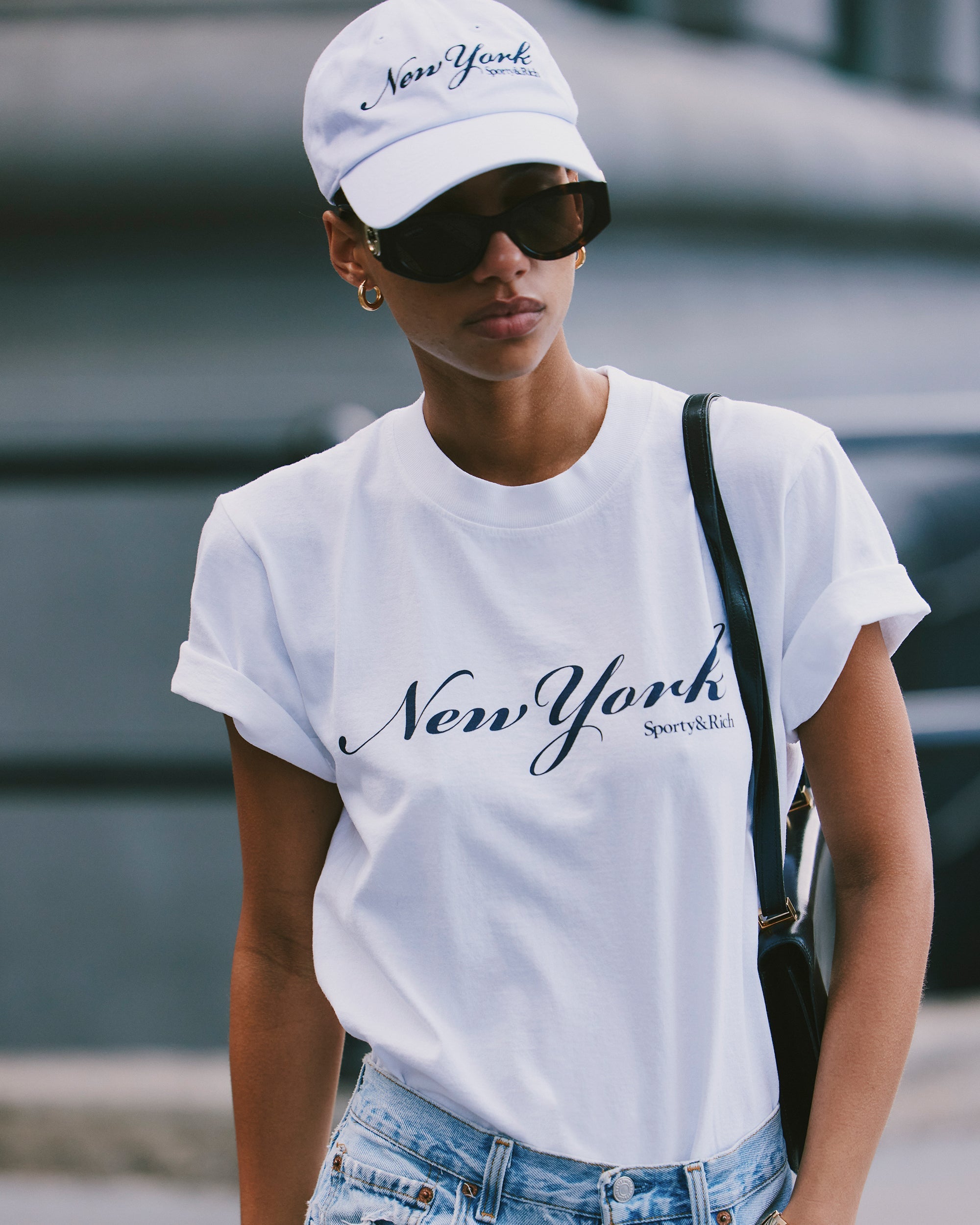 New York T-Shirt - White/Navy