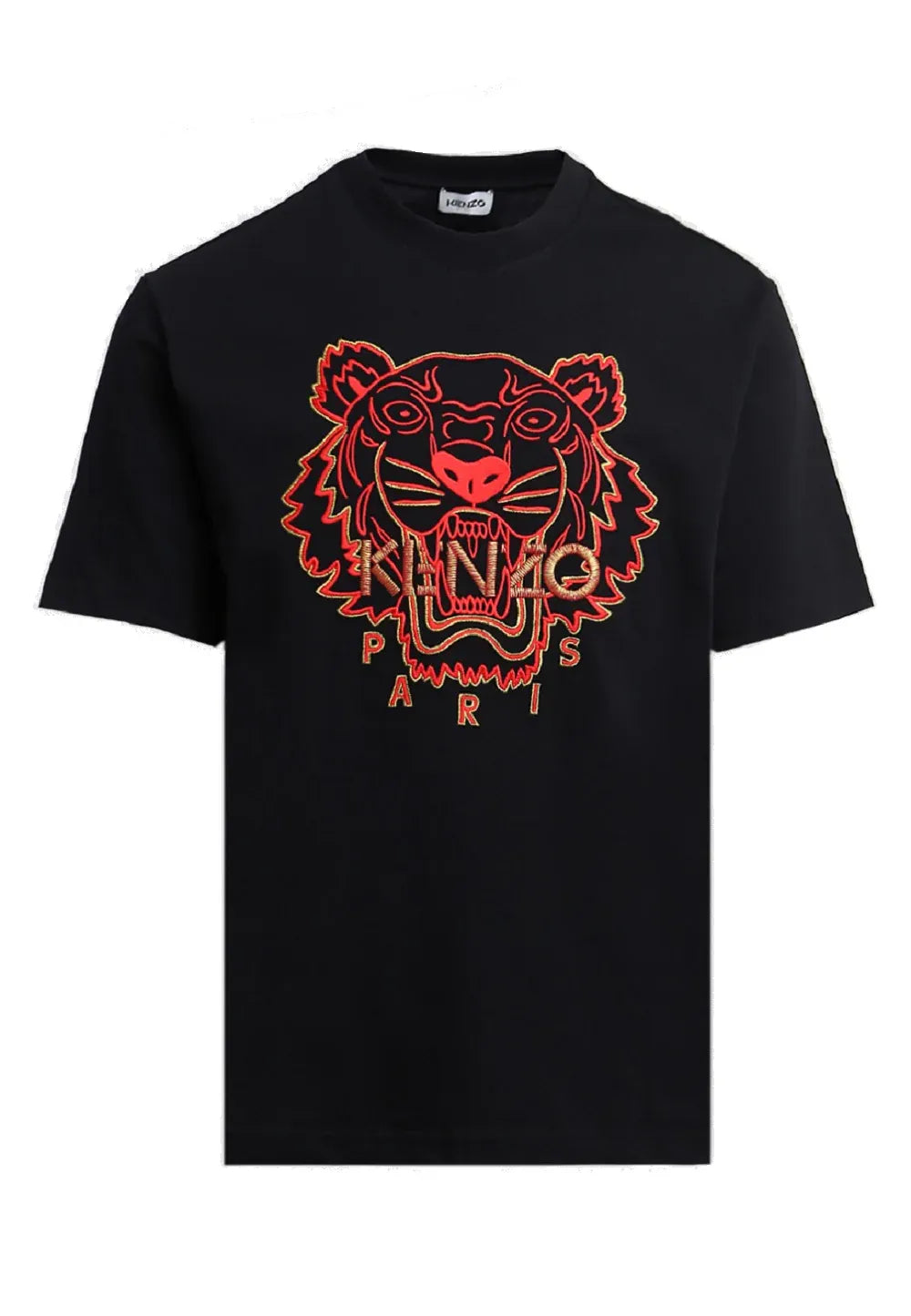 Kenzo Red Black Embroidery Tiger Tee