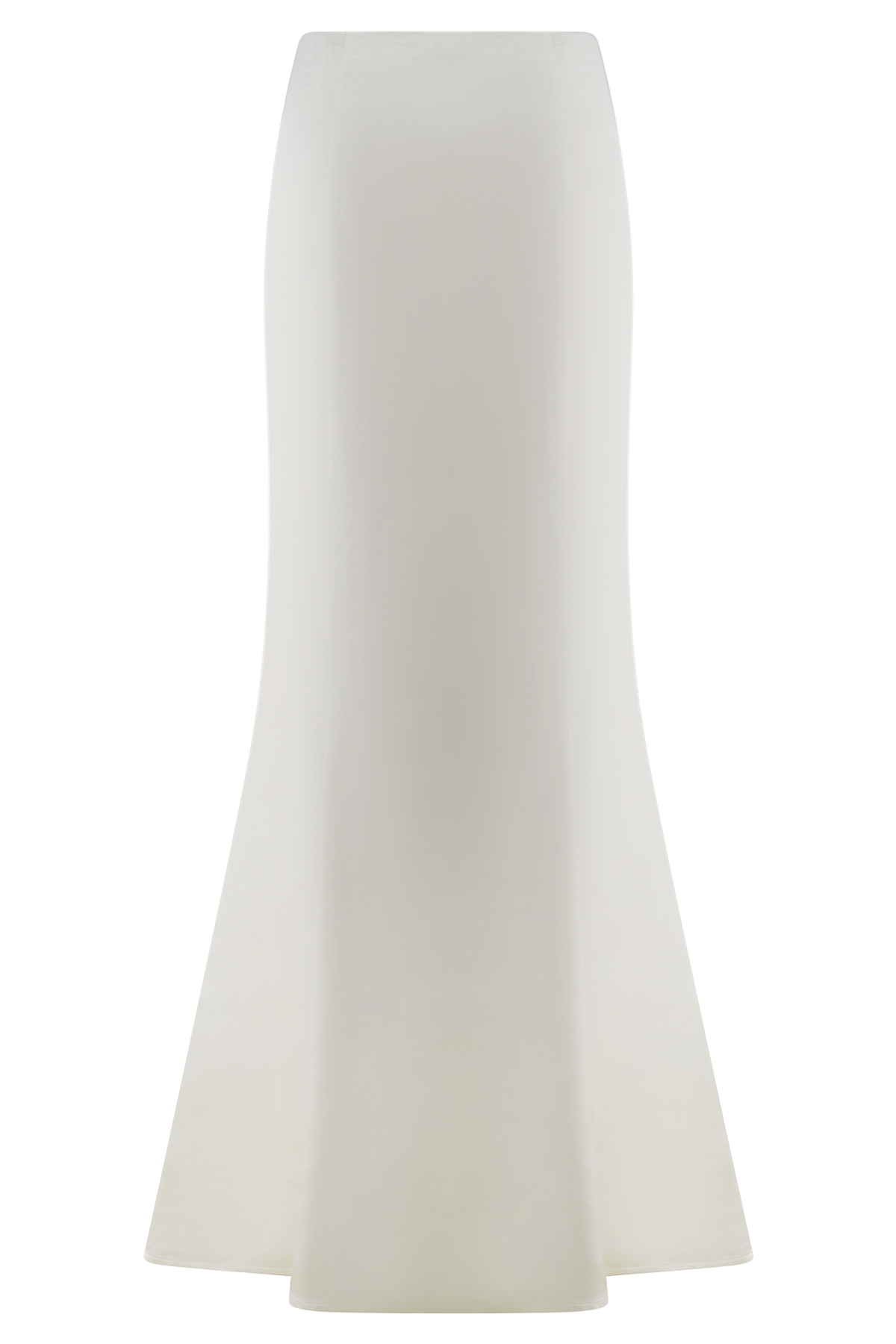 Khloe Satin Fishtail Maxi Skirt - White