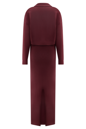 Kingston Knit Maxi Dress - Merlot