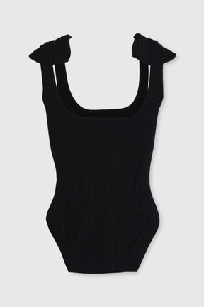 KNIT TANK W/ SHOULDER PADS