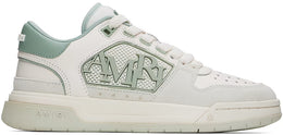 AMIRI White & Green Classic Low Sneakers