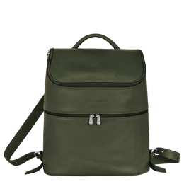 Le Foulonné Backpack Khaki - Leather