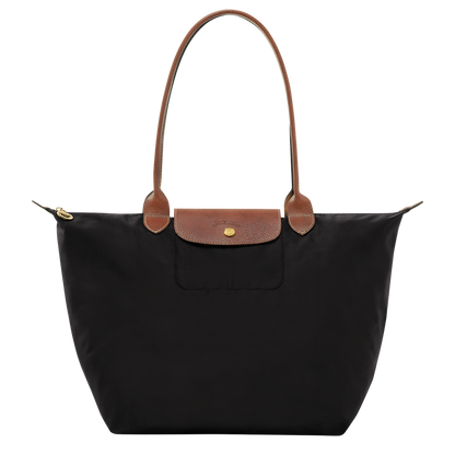 Le Pliage Original L Tote bag Black - Recycled canvas