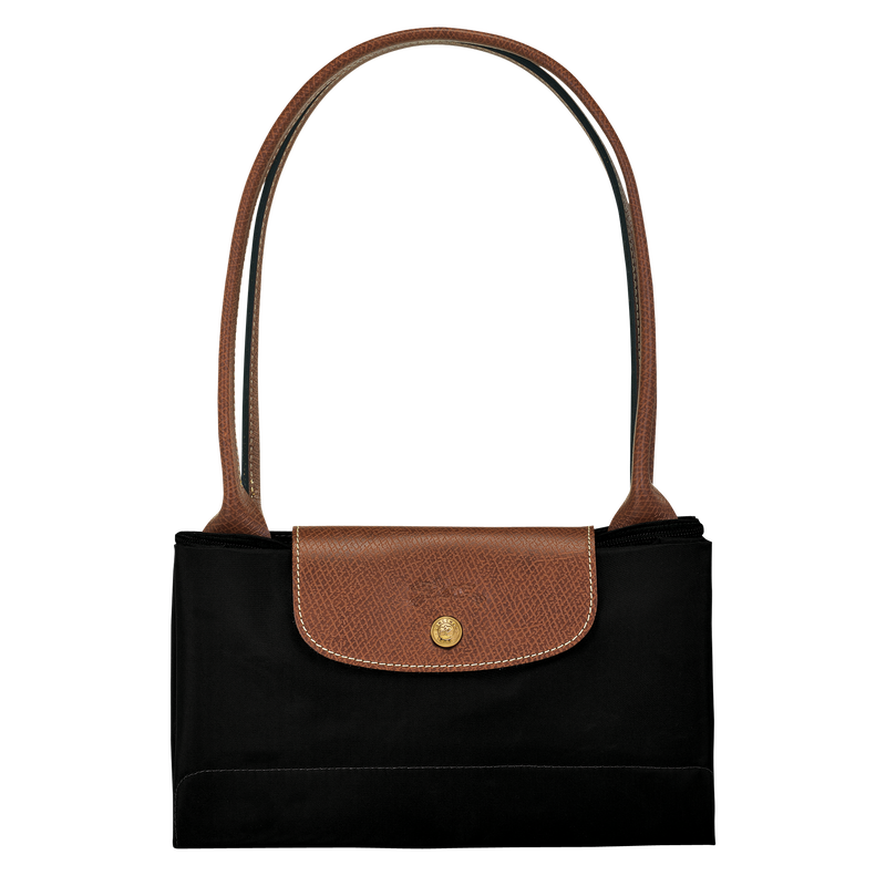 Le Pliage Original L Tote bag Black - Recycled canvas