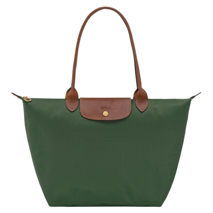 Le Pliage Original L Tote bag British Green - Recycled canvas
