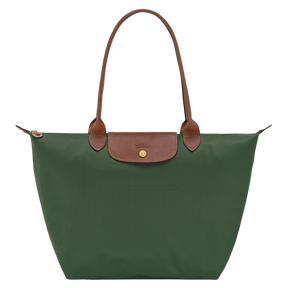 Le Pliage Original L Tote bag British Green - Recycled canvas