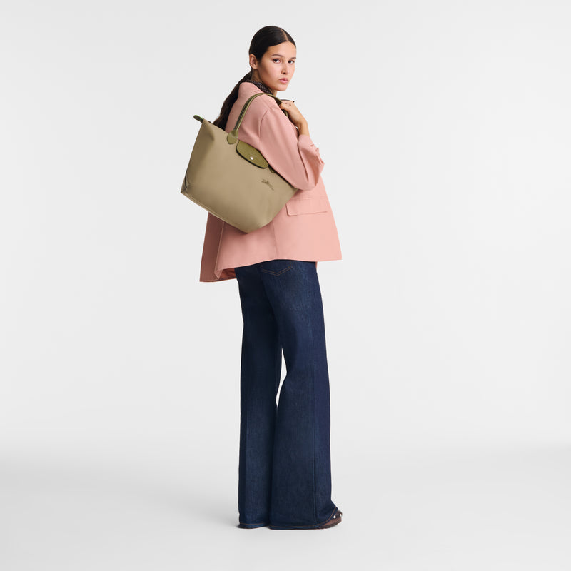 Le Pliage Green L Tote bag Artichoke - Recycled canvas