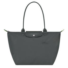 Le Pliage Green L Tote bag Graphite - Recycled canvas