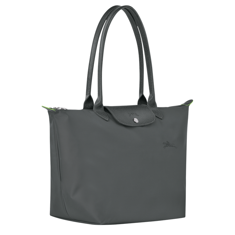 Le Pliage Green L Tote bag Graphite - Recycled canvas