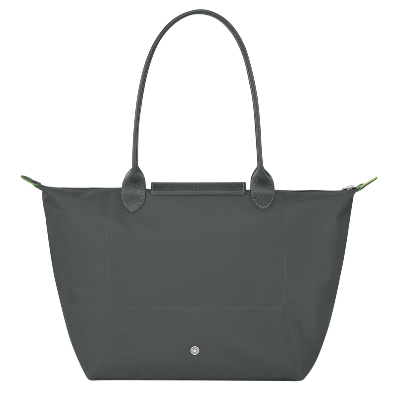 Le Pliage Green L Tote bag Graphite - Recycled canvas