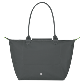 Le Pliage Green L Tote bag Graphite - Recycled canvas