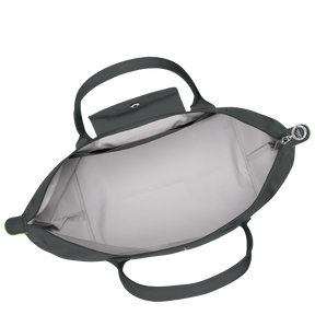 Le Pliage Green L Tote bag Graphite - Recycled canvas