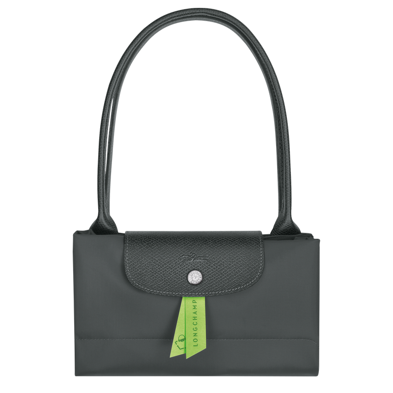 Le Pliage Green L Tote bag Graphite - Recycled canvas