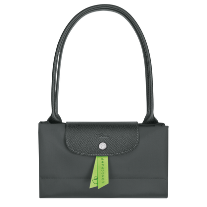 Le Pliage Green L Tote bag Graphite - Recycled canvas
