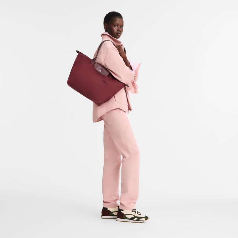 Le Pliage Green L Tote bag Pomegranate - Recycled canvas