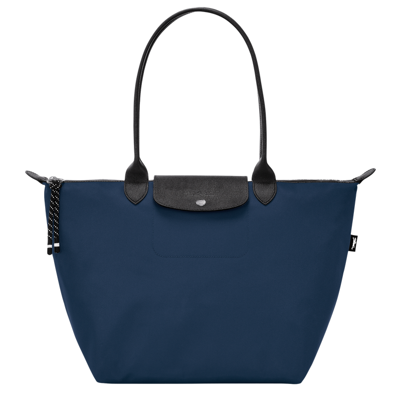 Le Pliage Collection L Tote bag Navy - Recycled canvas