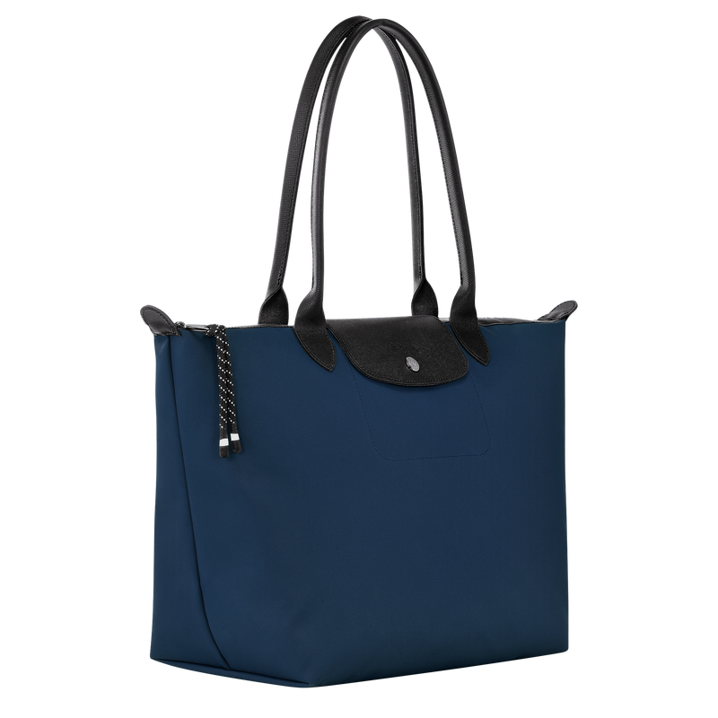 Le Pliage Collection L Tote bag Navy - Recycled canvas