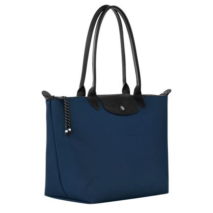 Le Pliage Collection L Tote bag Navy - Recycled canvas