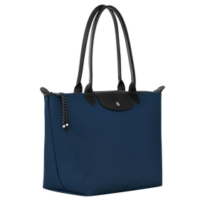 Le Pliage Collection L Tote bag Navy - Recycled canvas