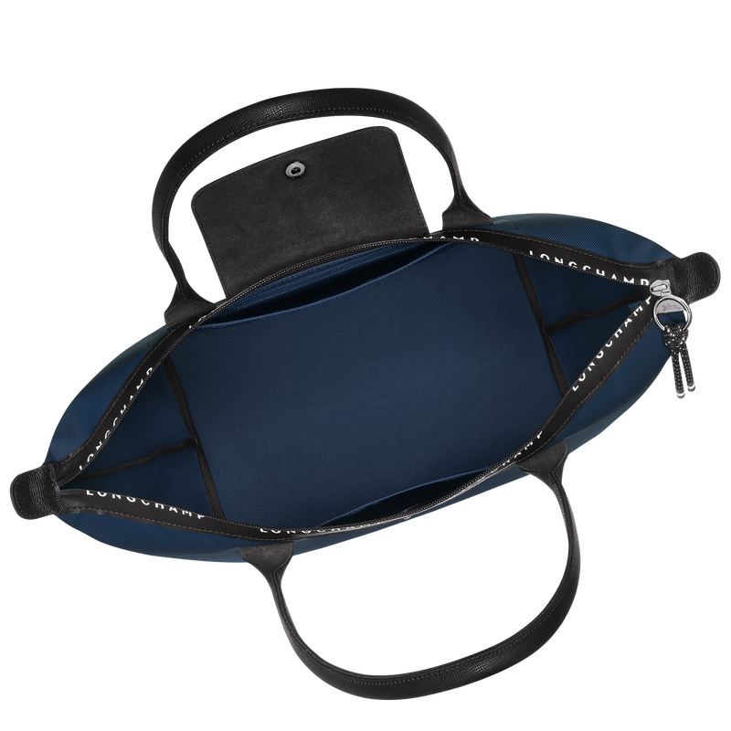 Le Pliage Collection L Tote bag Navy - Recycled canvas
