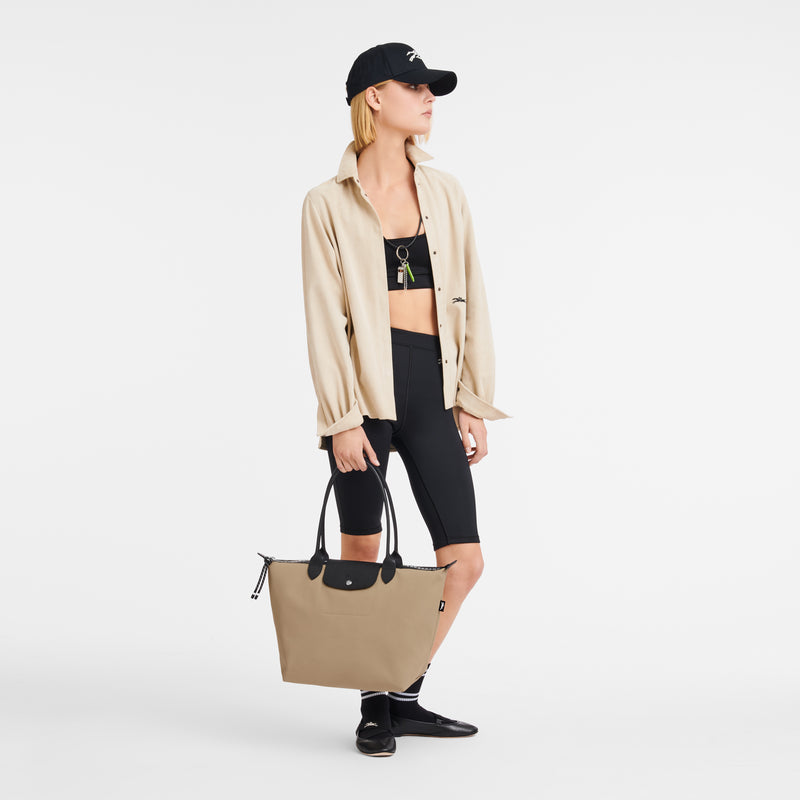 Le Pliage Collection L Tote bag Clay - Recycled canvas