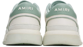 AMIRI White & Green Classic Low Sneakers